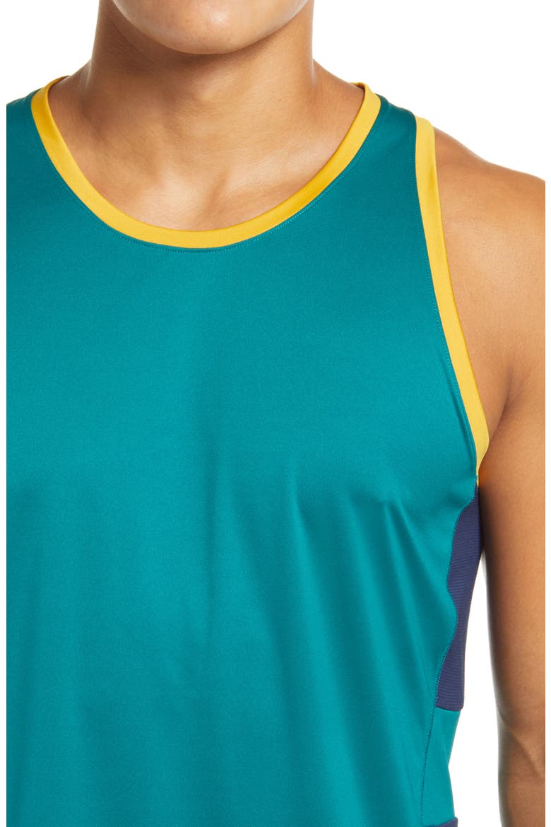 Stealth Men's Performance Running Tank, Alternate, color, SPRUCE/ NAVY/ CIDER