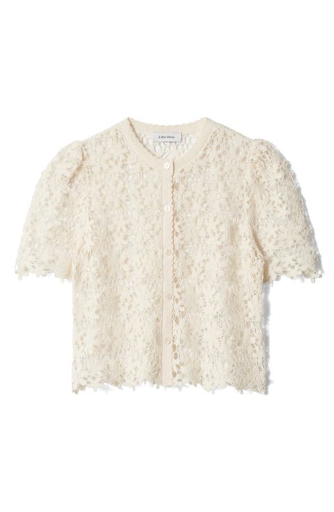 Floral Open Stitch Cardigan