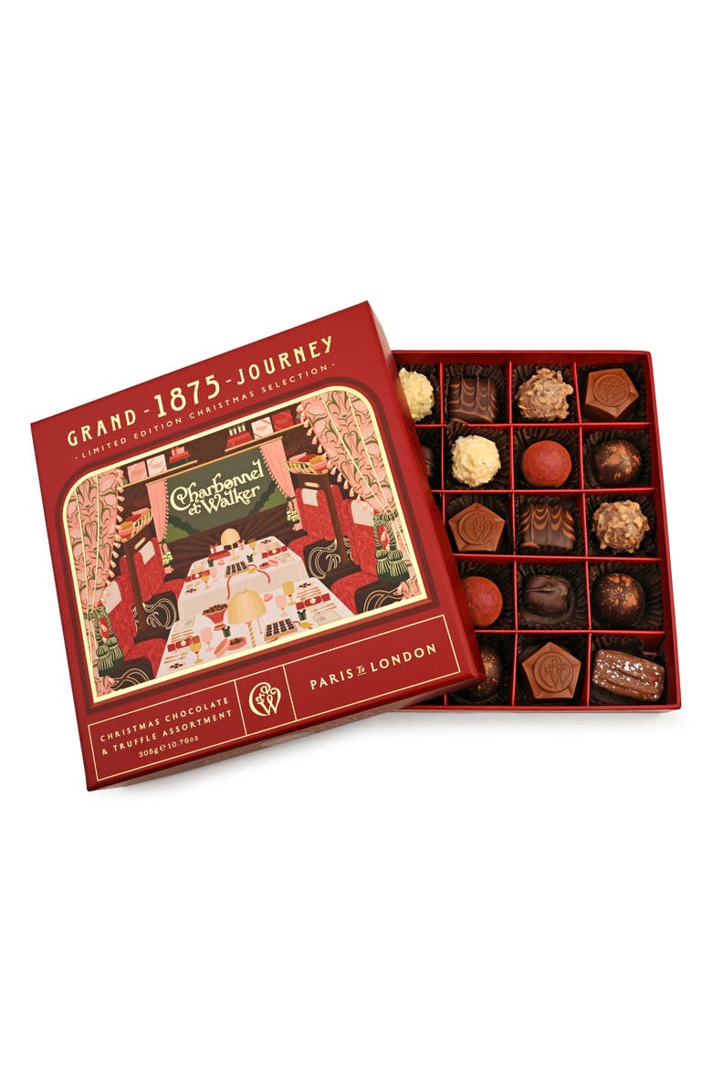 Charbonnel et Walker Grand 1875 Christmas Chocolate & Truffle Assortment 25-Piece Gift Box, Main, color, 