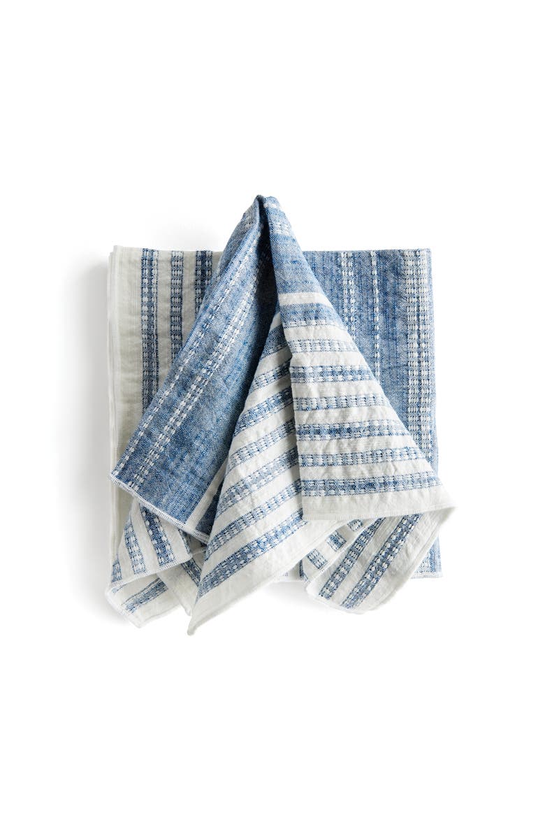 Napa Home & Garden Brenna Napkins Set of 4, Main, color, Blue