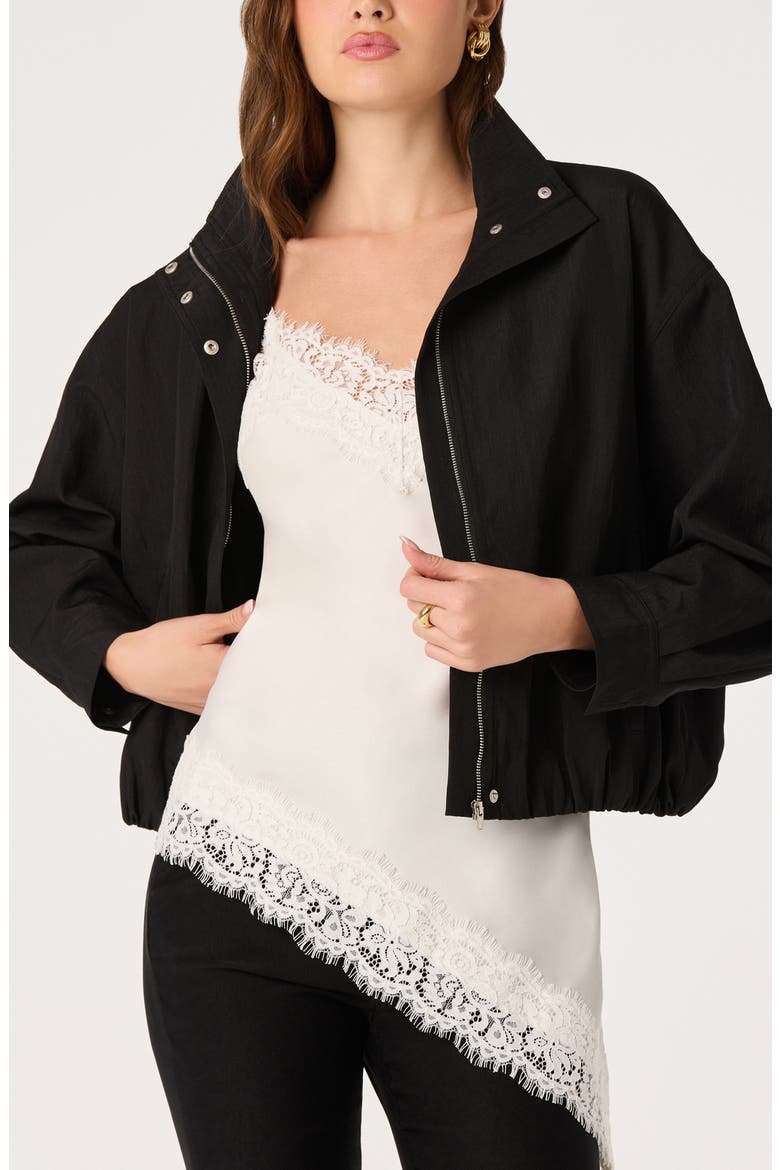 Collins Bomber Jacket, Alternate, color, BLACK