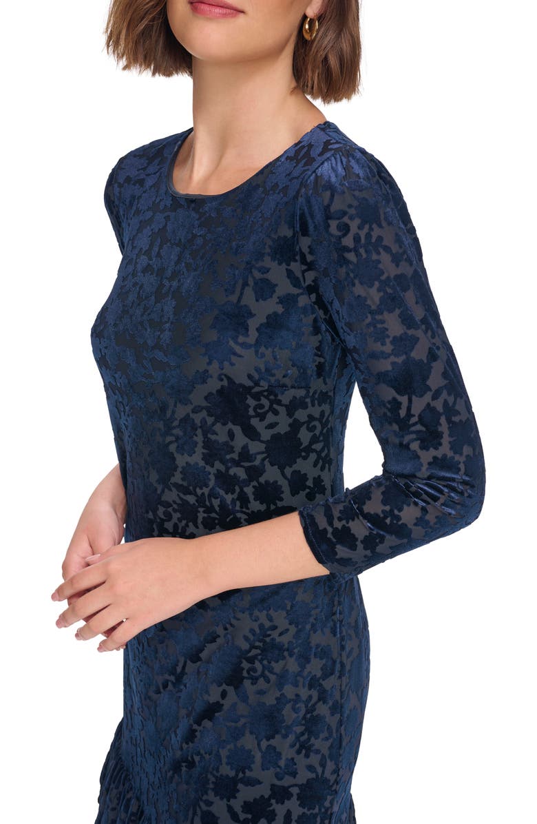 Tommy Hilfiger Lombard Burnout Velvet Minidress, Alternate, color, 