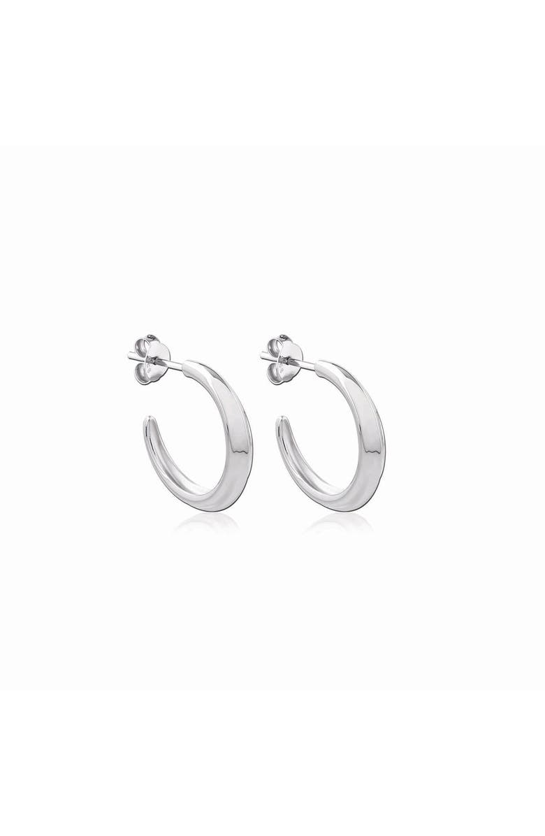Astor & Orion Crescent Hoops, Main, color, Silver