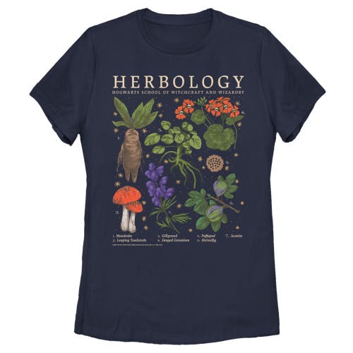 Women's Harry Potter Hogwarts Herbology  Graphic T-Shirt in Navy Blue  product