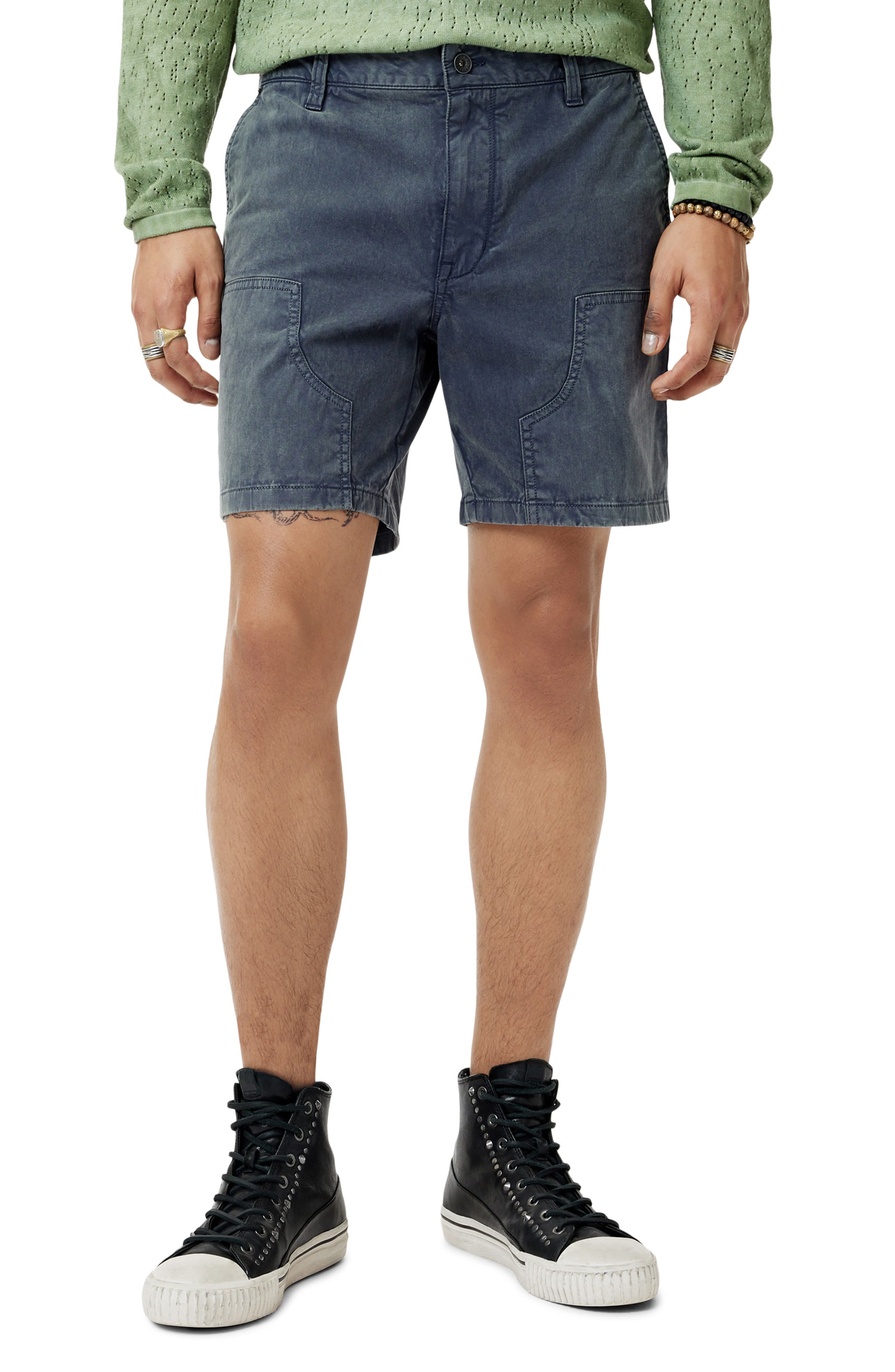 Jayden Seamed Stretch Cotton Shorts