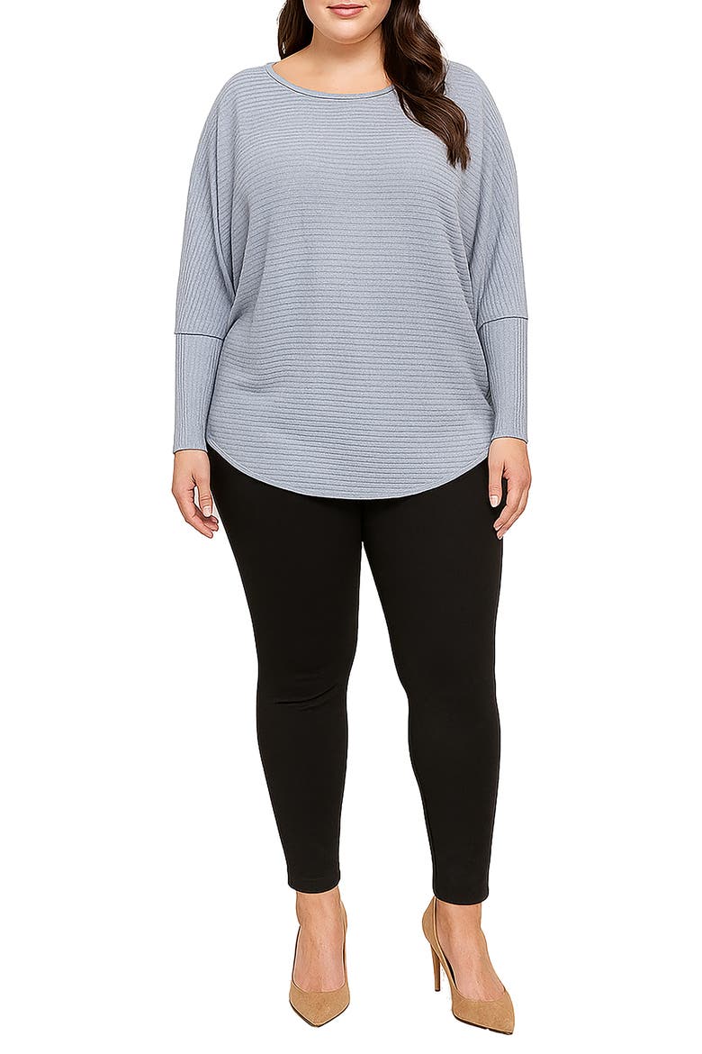 Dolman Sleeve Rib Top, Alternate, color, LIGHT BLUE