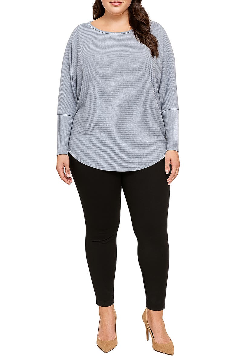 Standards & Practices Dolman Sleeve Rib Top, Alternate, color, Light Blue