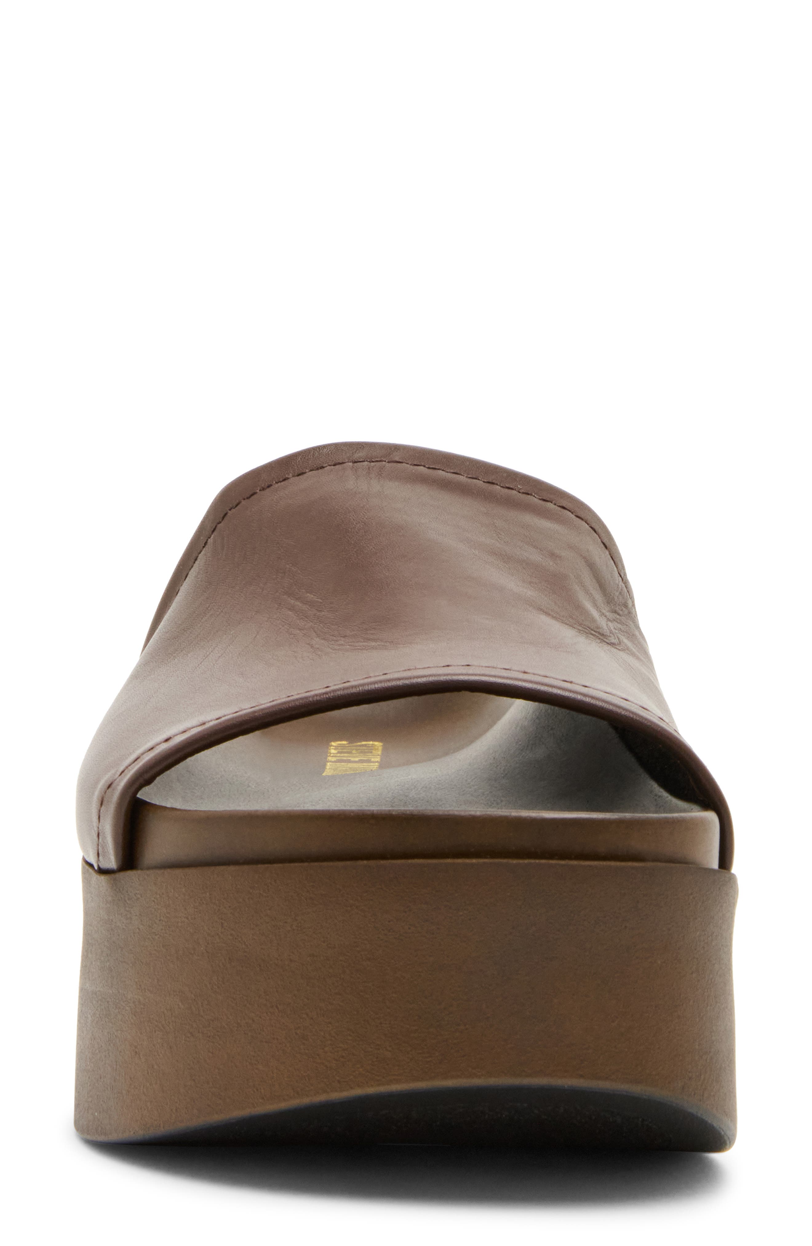 Arwen Platform Wedge Slide Sandal, Alternate, color, BROWN LEATHER