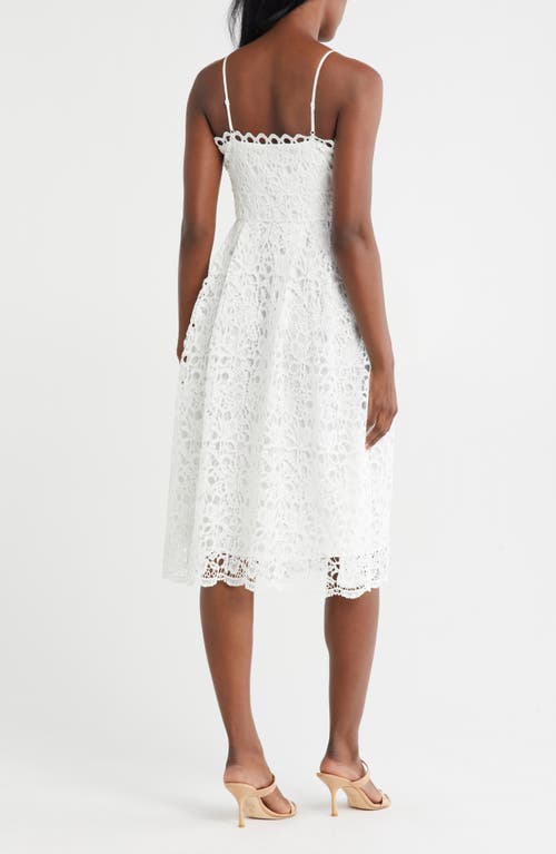 Nsr Floral Lace Midi Dress