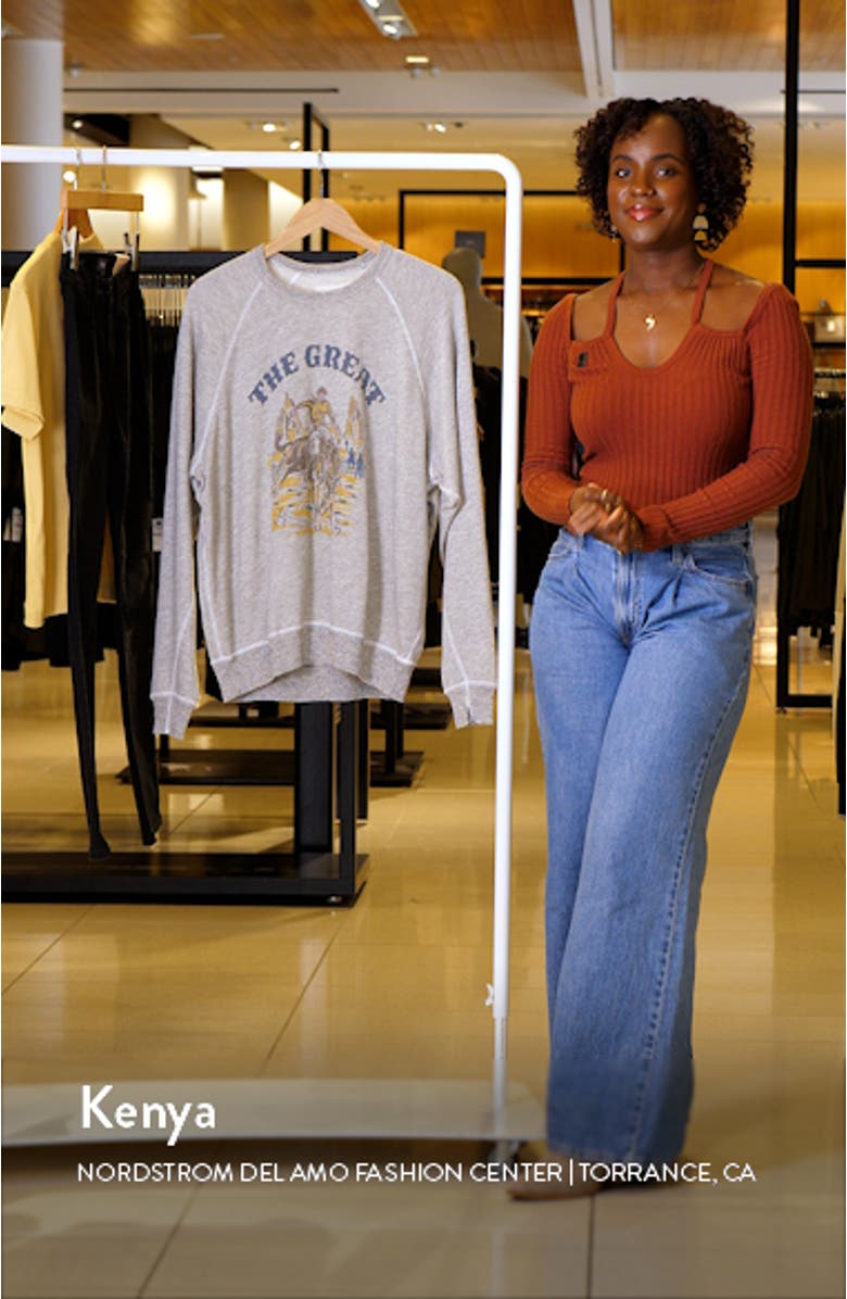 The College Rodeo Cotton Graphic Sweatshirt, sales video thumbnail