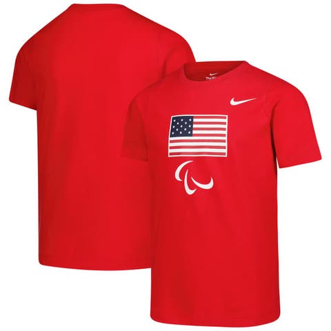 Youth Nike  Red U.S. Paralympics Core T-Shirt