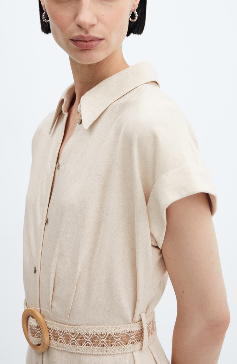 MANGO Belted Shirtdress, Alternate, color,