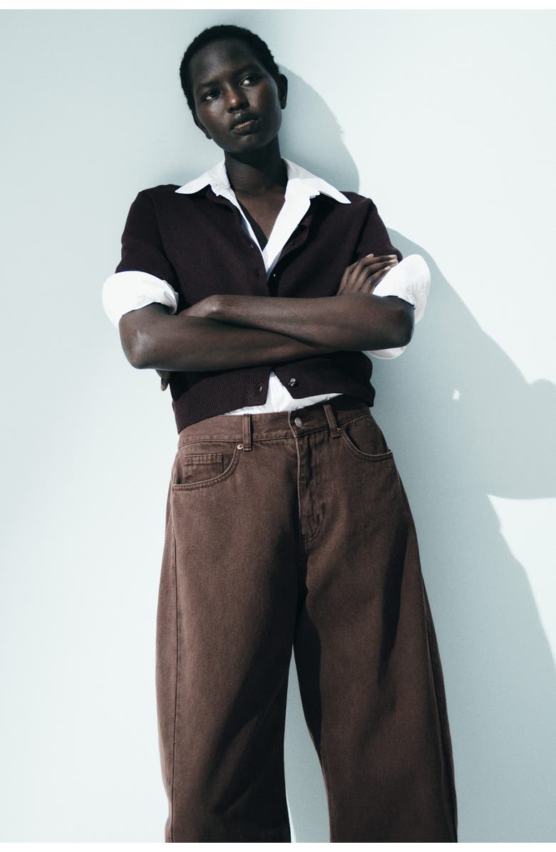 H&M Barrel Regular Waist Jeans, Alternate, color, 