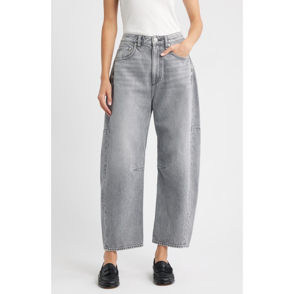 Rag & Bone Charlie Super High Waist Ankle Barrel Jeans In Gray