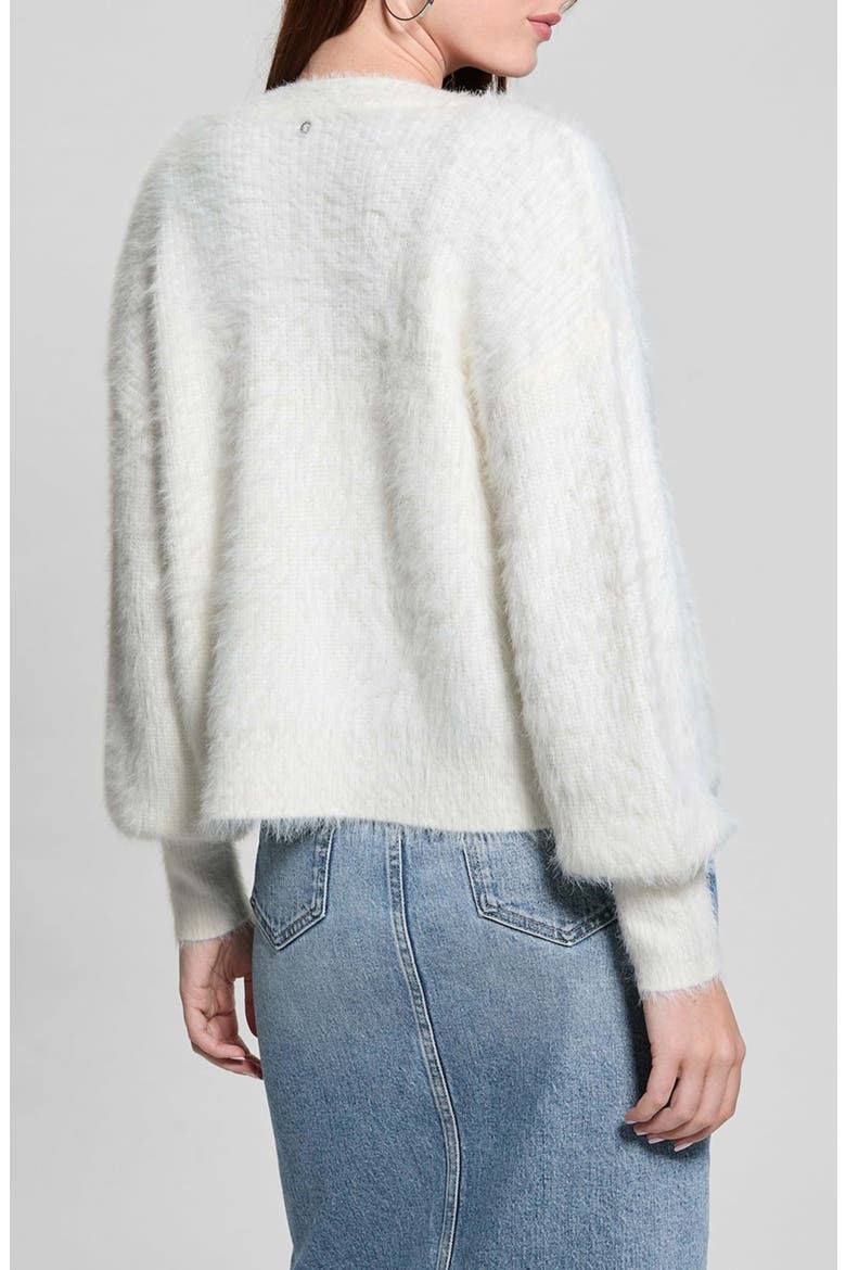 Keyla Fuzzy Cardigan, Alternate, color, IVORY