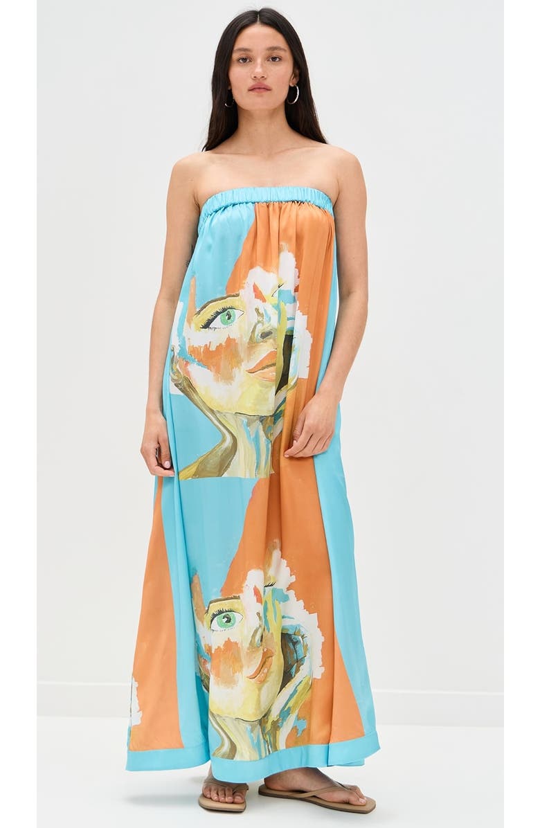 Dur Doux Kesi Maxi Strapless Dress, Alternate, color, Multicolored