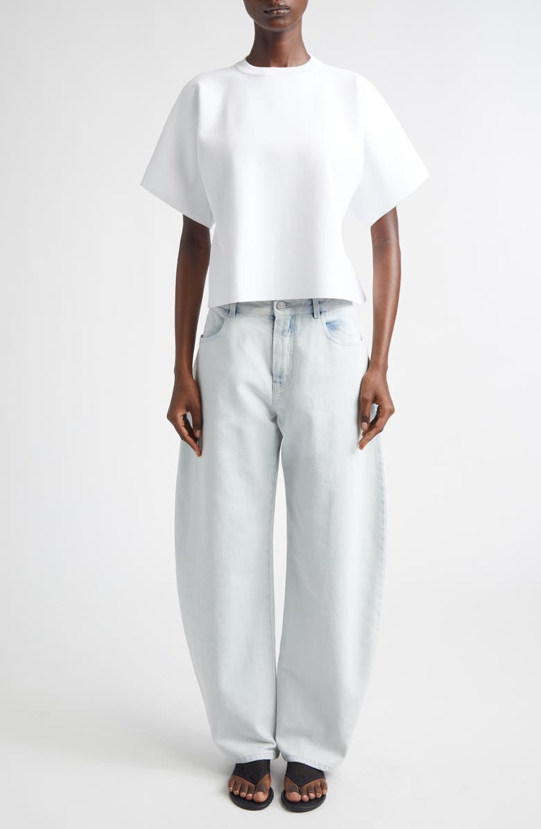 Alaïa Open Back T-Shirt, Alternate, color, Blanc