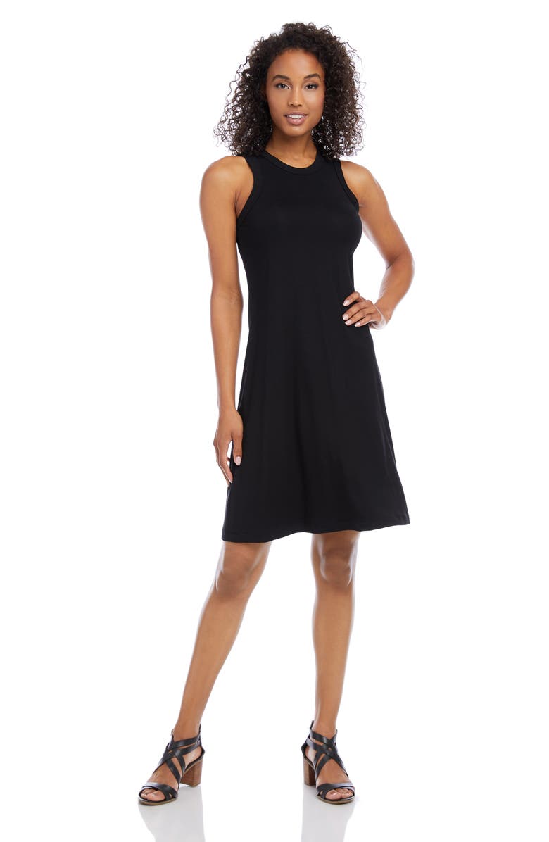 Karen Kane High Neck A-Line Dress, Alternate, color,