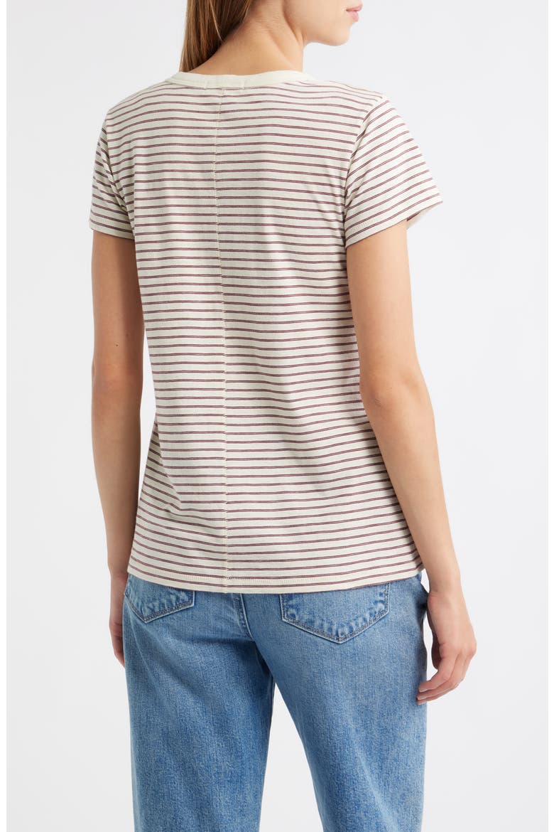 The Slub Stripe T-Shirt, Alternate, color, BEIGE MULTI