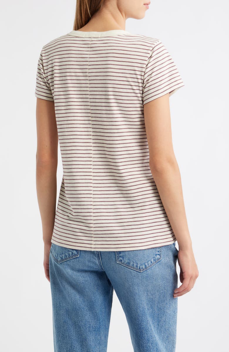 rag & bone The Slub Stripe T-Shirt, Alternate, color, Beige Multi