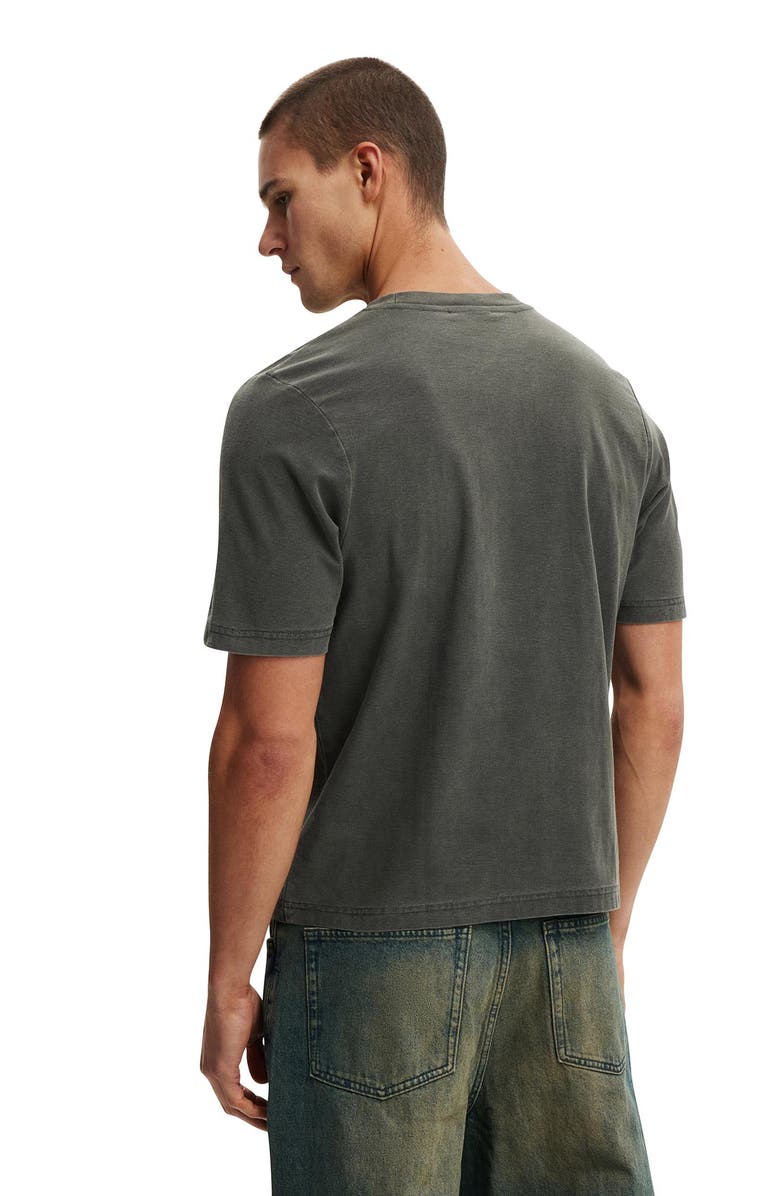 Cotton On Men's Cropped Fit Music T-Shirt, Alternate, color, Faded Slate The Stone