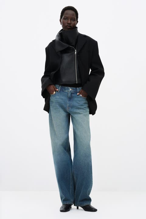 Baggy Regular-waist Barrel Jeans