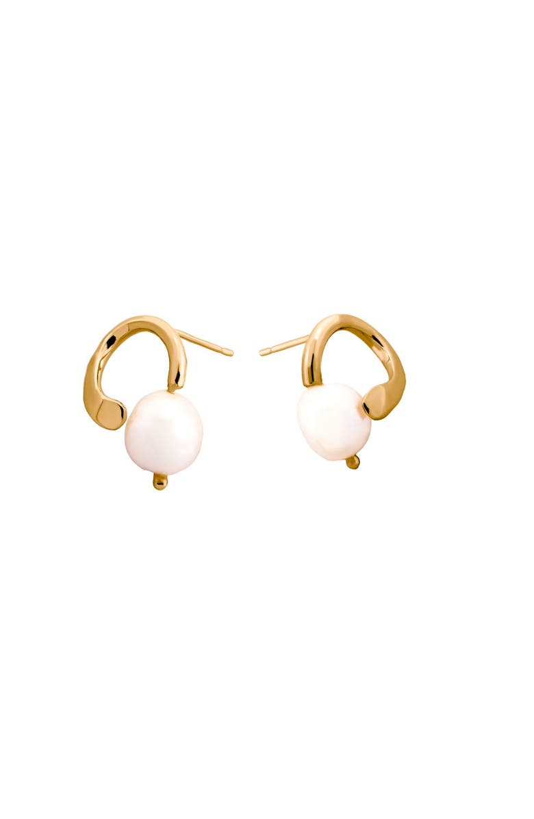 PIERETTI Clara freshwater pearl stud earrings, Main, color,