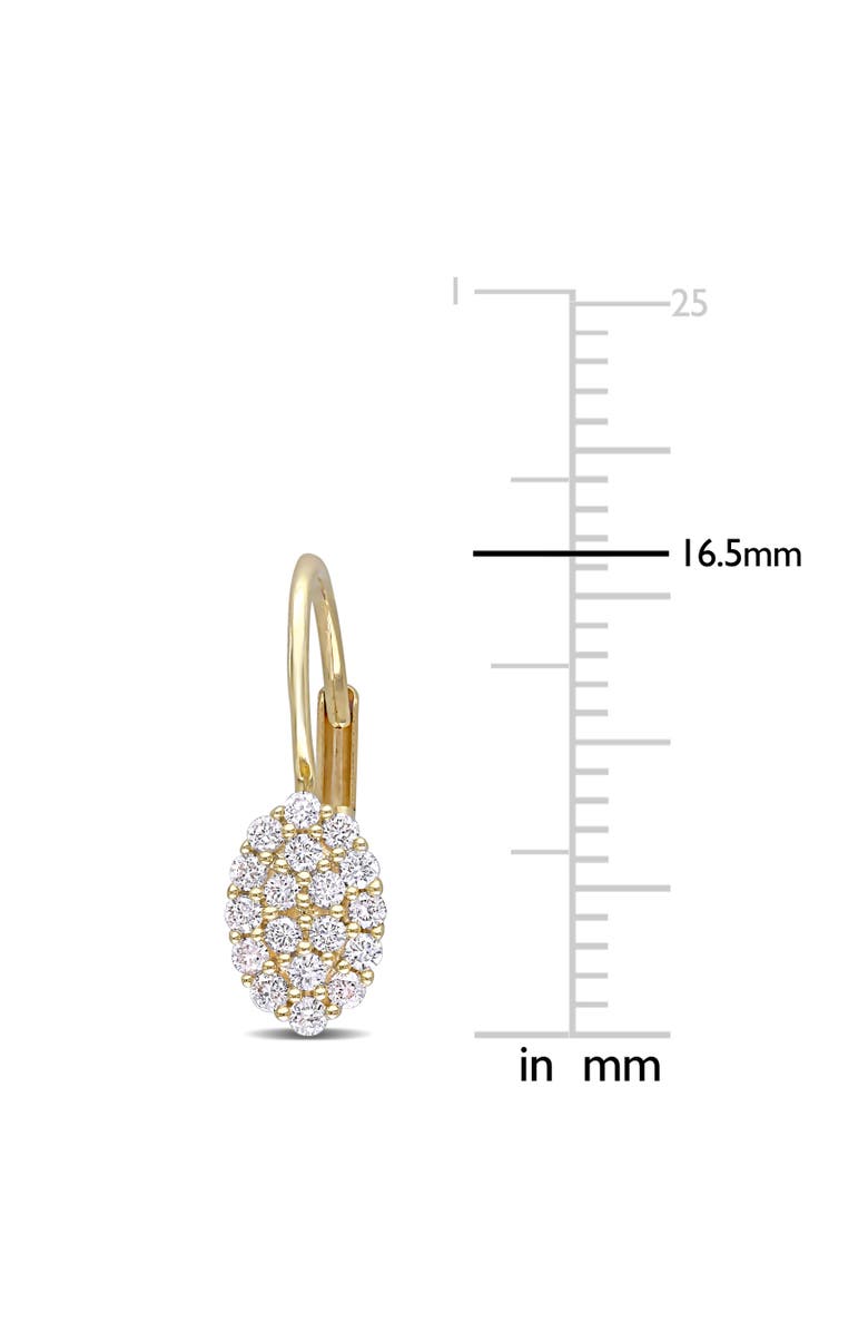 Julianna B. Diamond Oval Cluster Halo Earrings 14k, Alternate, color, 