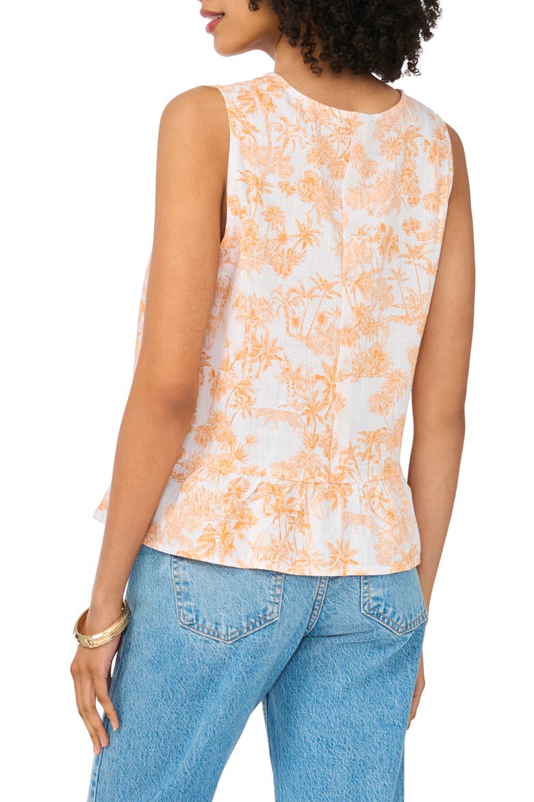 Ruffle Peplum Top, Alternate, color, TANGERINE