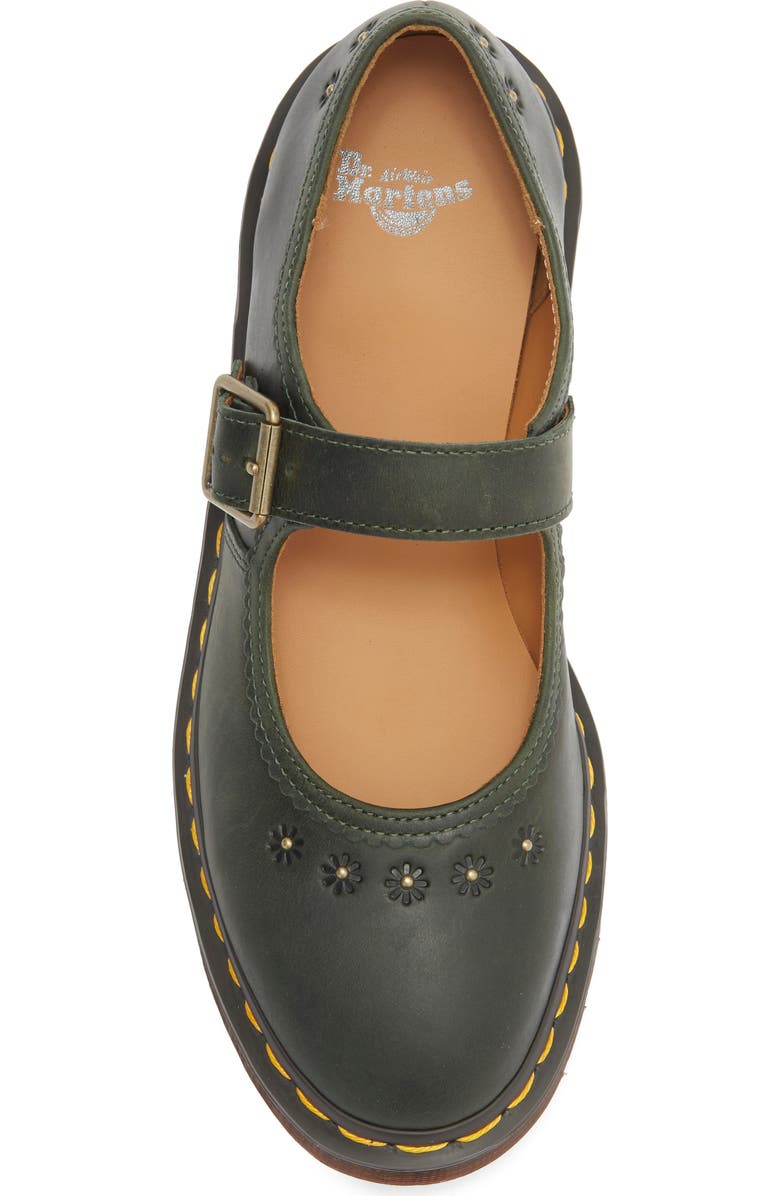 Dr. Martens Flower Mary Jane Flat, Alternate, color, Dms Green