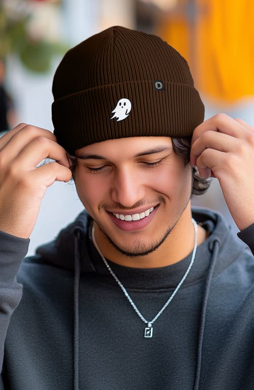 Dalix Ghost Beanie In Brown