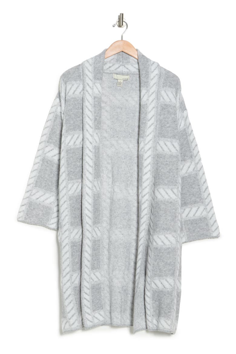 Chloe Open Patterned Cardigan, Alternate, color, RAILROAD GREY COMBO