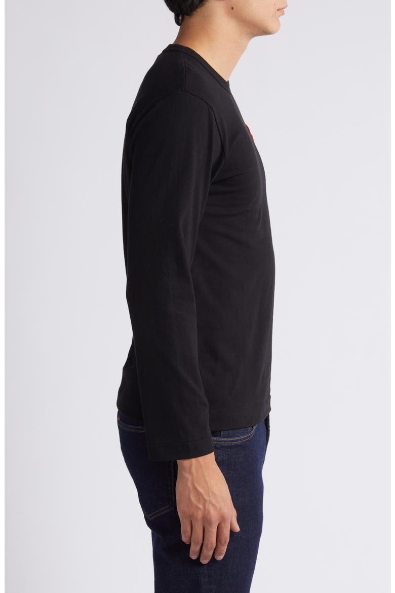 Overlapping Heart Long Sleeve T-Shirt, Alternate, color, BLACK