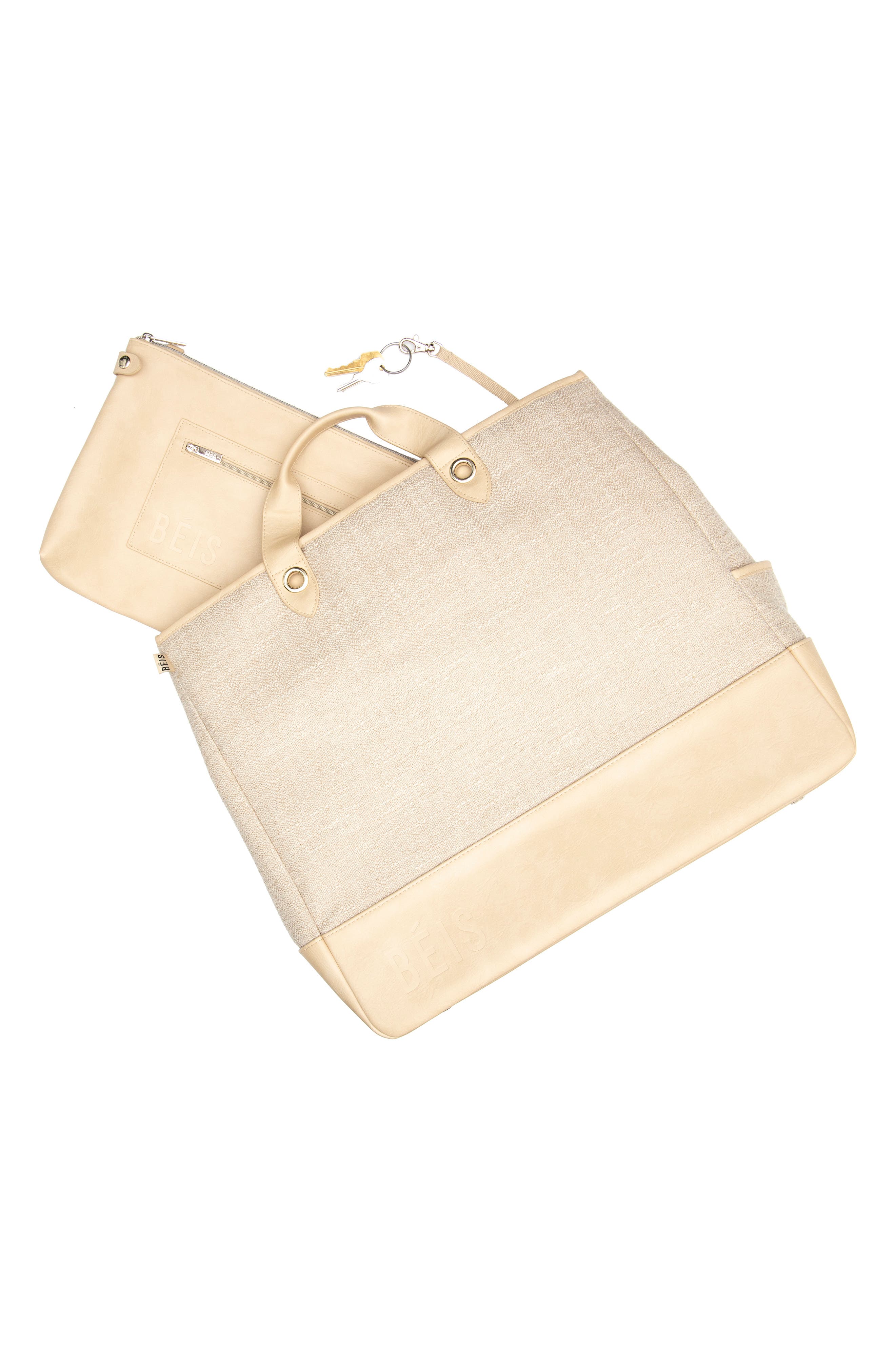 The Woven Tote, Alternate, color, BEIGE