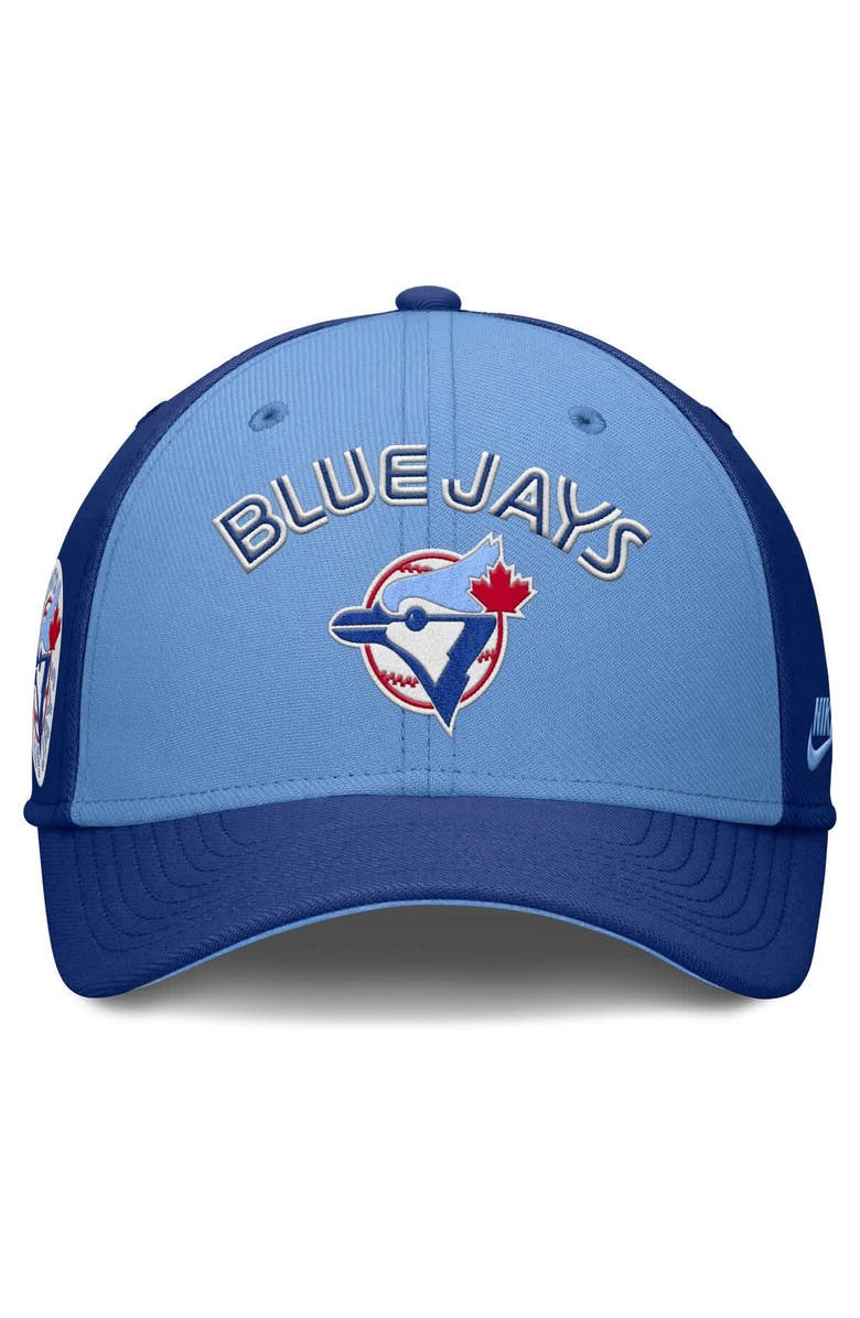 Nike Men's Nike Royal/Powder Blue Toronto Blue Jays Rise Swoosh Performance Flex Hat, Alternate, color, 