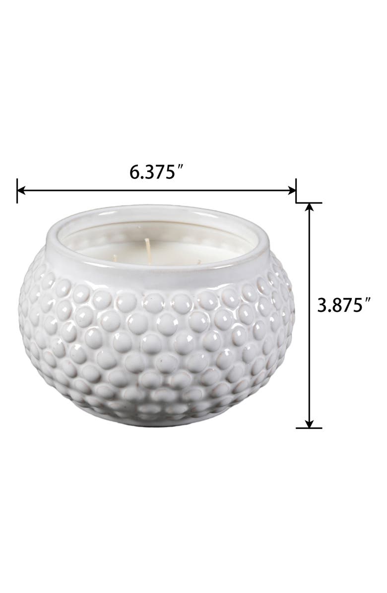 FLORA BUNDA Ceramic Hobnail Candle, Alternate, color, White