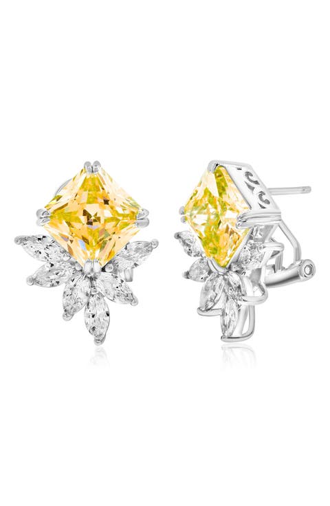 Gala Firework Cubic Zirconia Stud Earrings