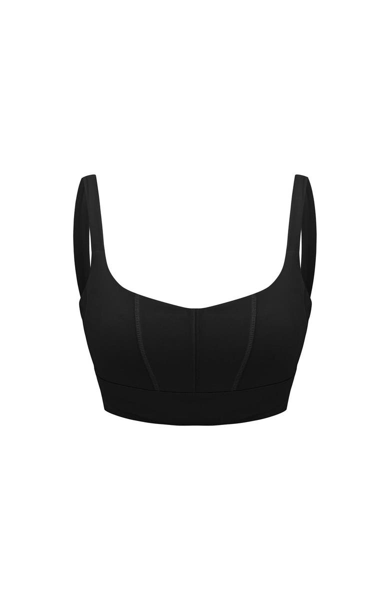 PCFG Bra With Stitch Detail, Main, color, Black
