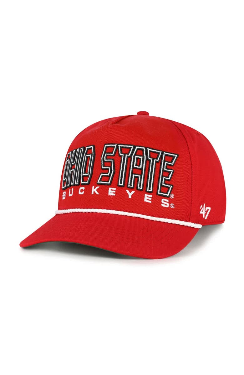 '47 Youth '47 Scarlet Ohio State Buckeyes Byline Hitch Adjustable Hat, Alternate, color, Scarlet