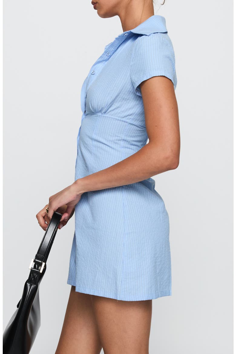Motley Stripe Minidress, Alternate, color, BLUE STRIPE