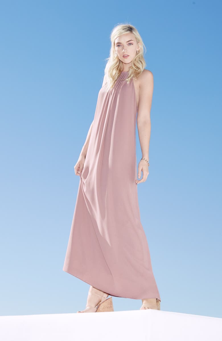 EVERLY High Neck Maxi Dress, Alternate, color, 
