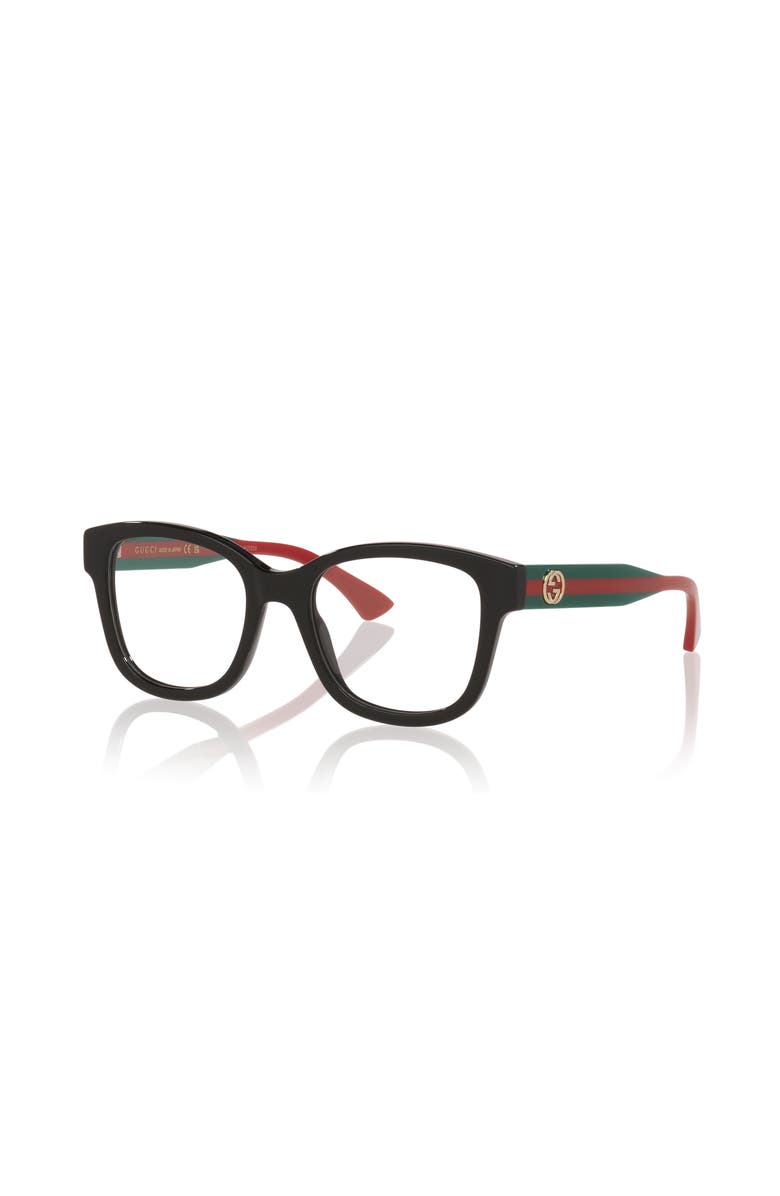 Gucci 51mm Rectangle optical glasses, Main, color, Black