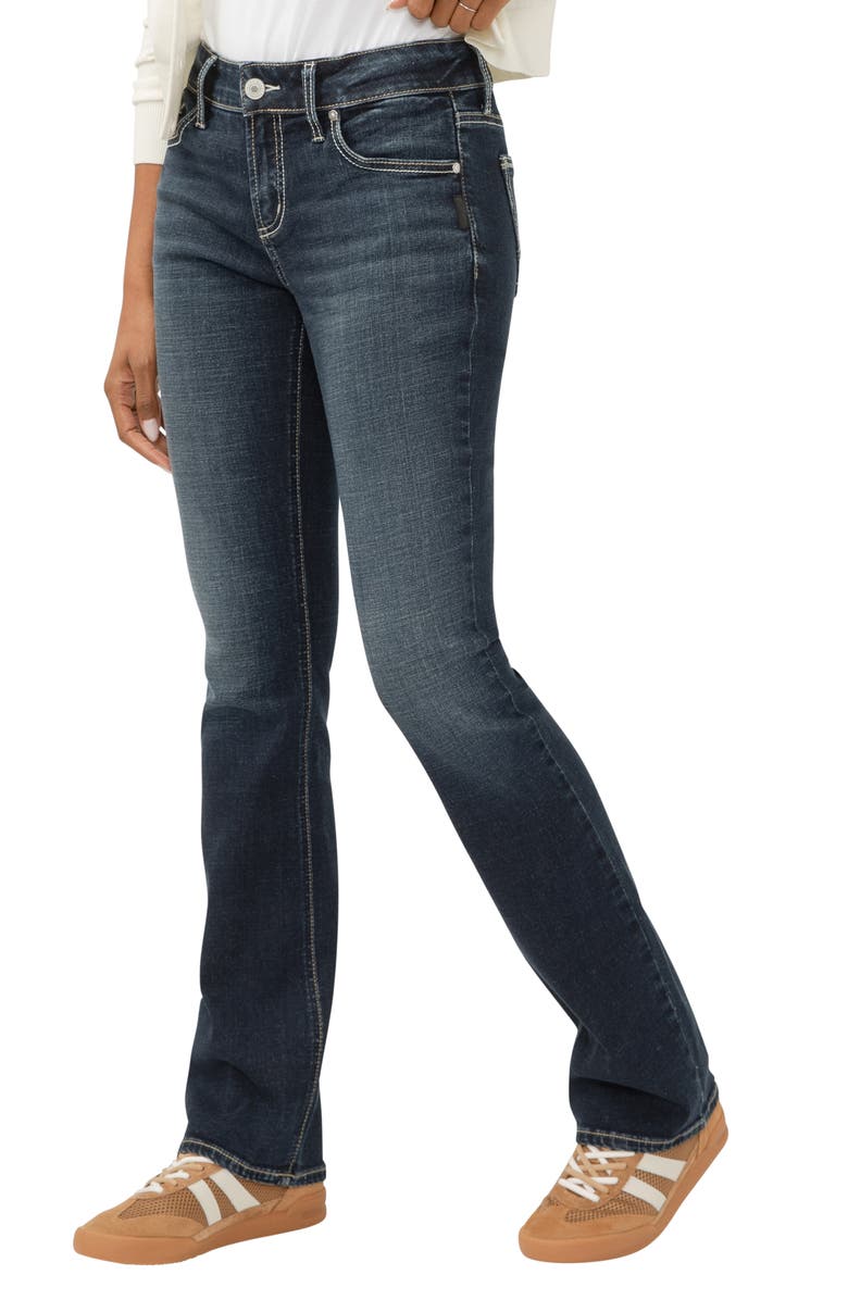 Silver Jeans Co. Elyse Mid Rise Slim Bootcut Jeans, Alternate, color, Tempo