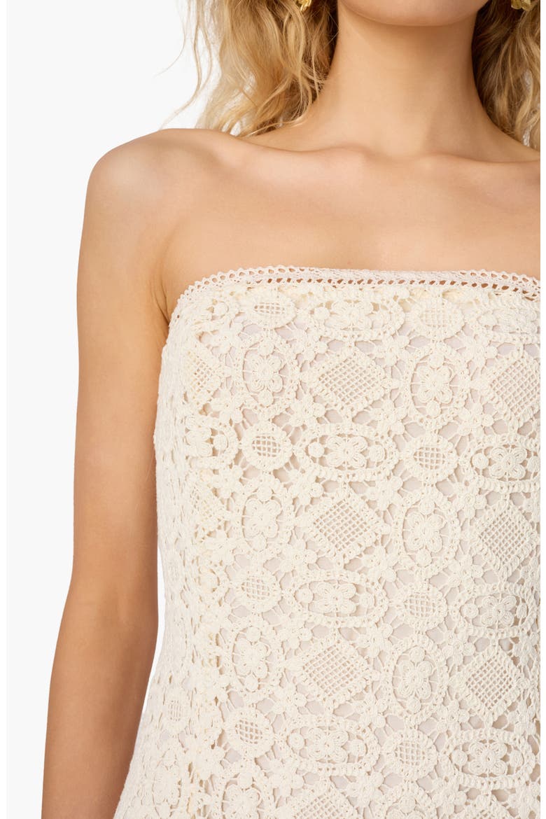 Lisboa Strapless Midi Dress, Alternate, color, CERAMIC
