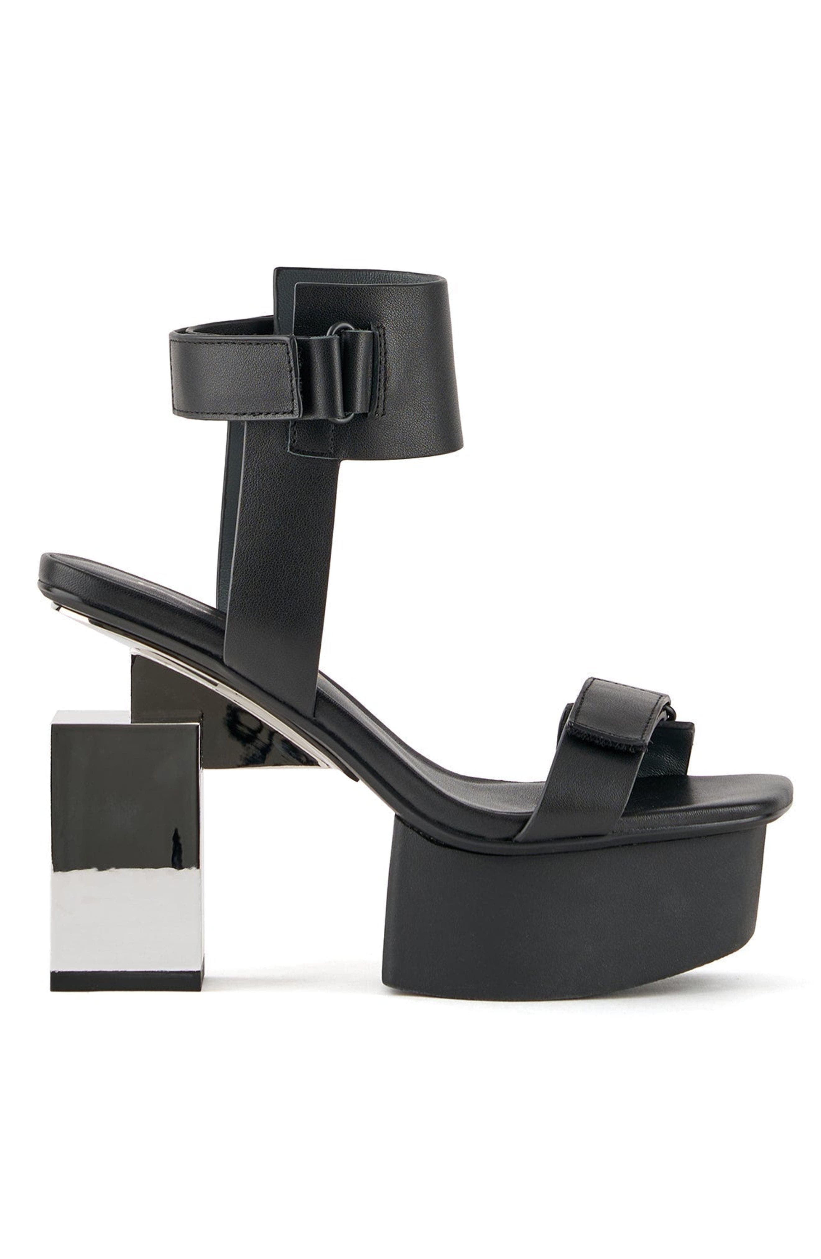 Cubist Sandal, Main, color, Black + Silver