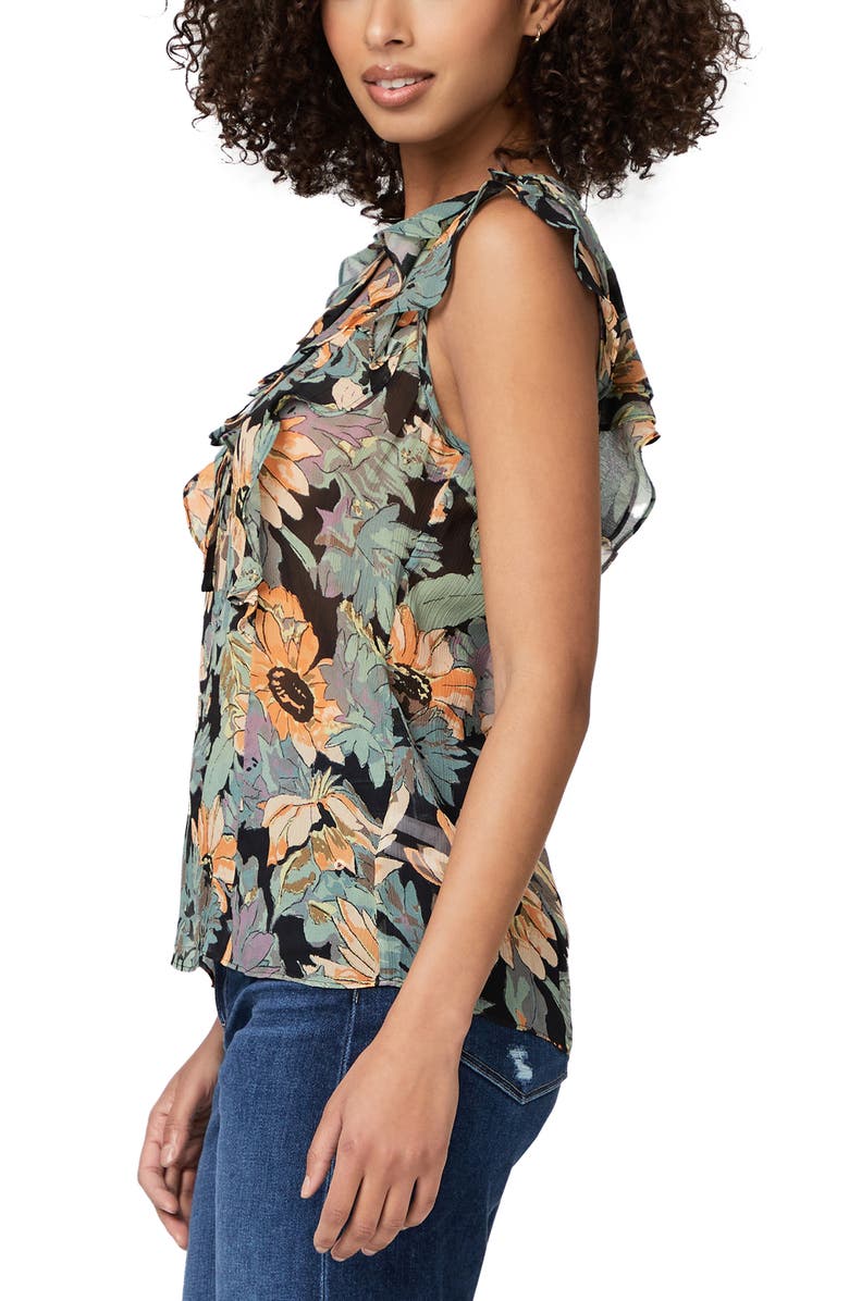 PAIGE Cataleya Floral Silk Top, Alternate, color, 