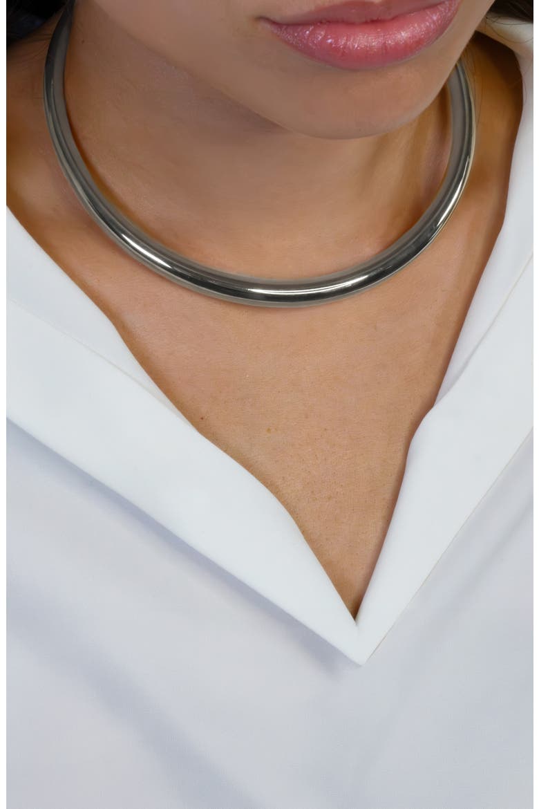 Collar Necklace, Alternate, color, SILVER
