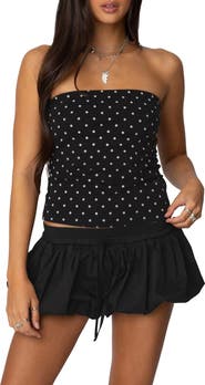 EDIKTED Peyton Polka Dot Tube Top