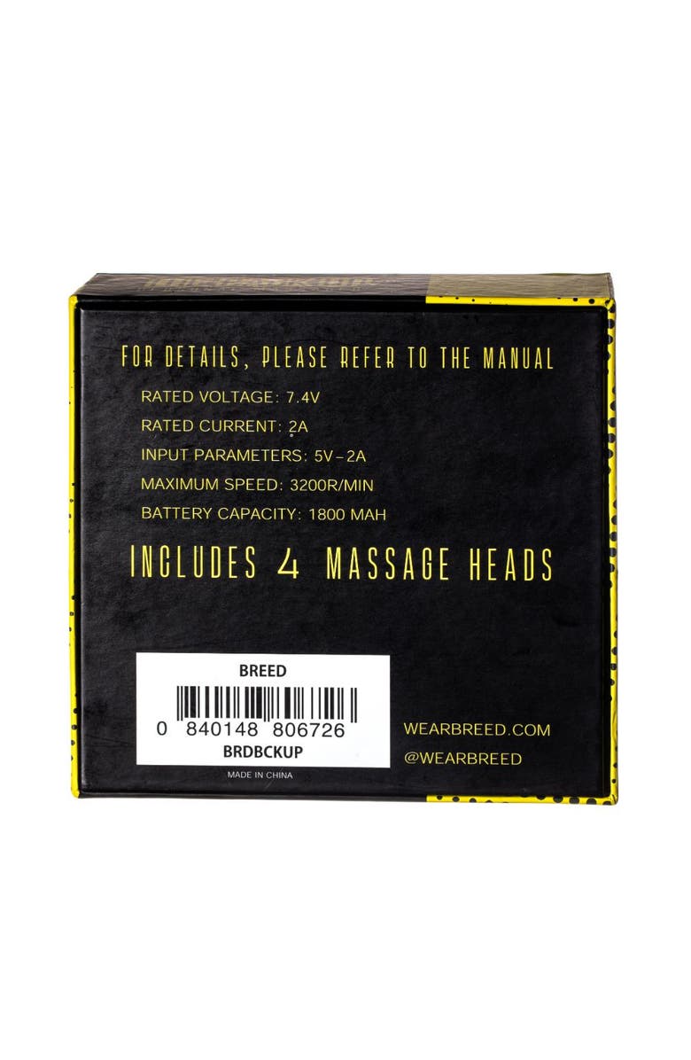 BREED The Back Up Personal Mini Massager, Alternate, color, Black