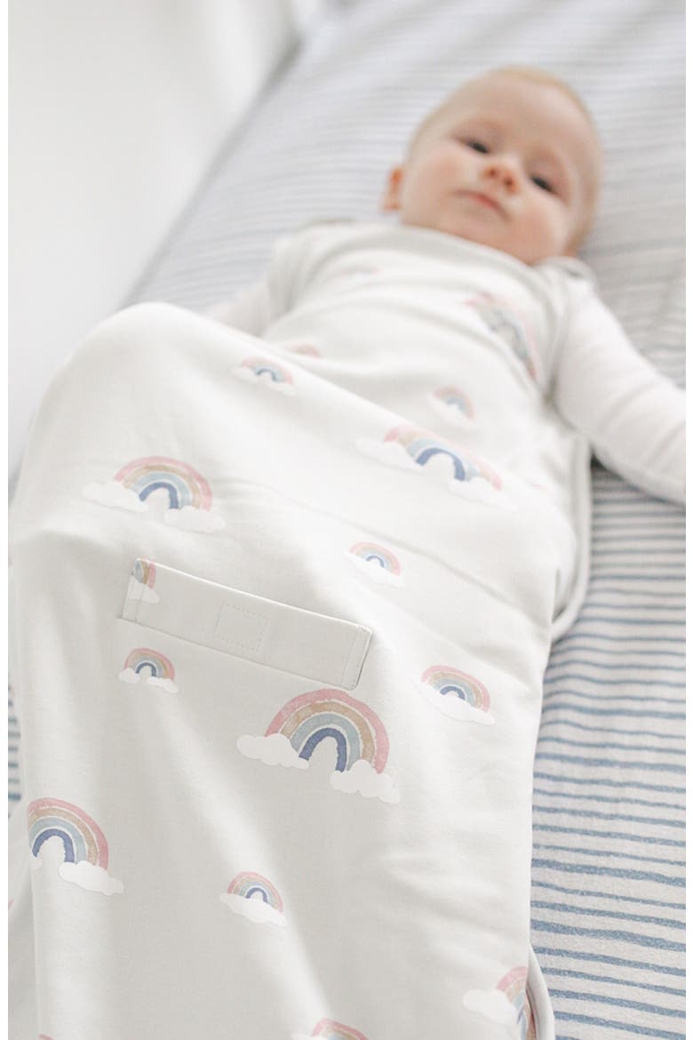 4 Season Ultimate Organic Cotton & Merino Wool Wearable Blanket, Alternate, color, RAINBOW